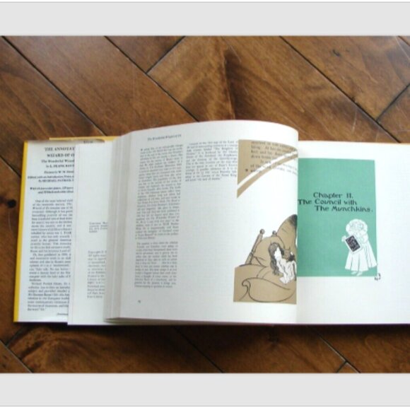 Vintage Wizard of Oz Hardcover Book Frank L Baum The Annotated First Edition DJ - Picture 7 of 16